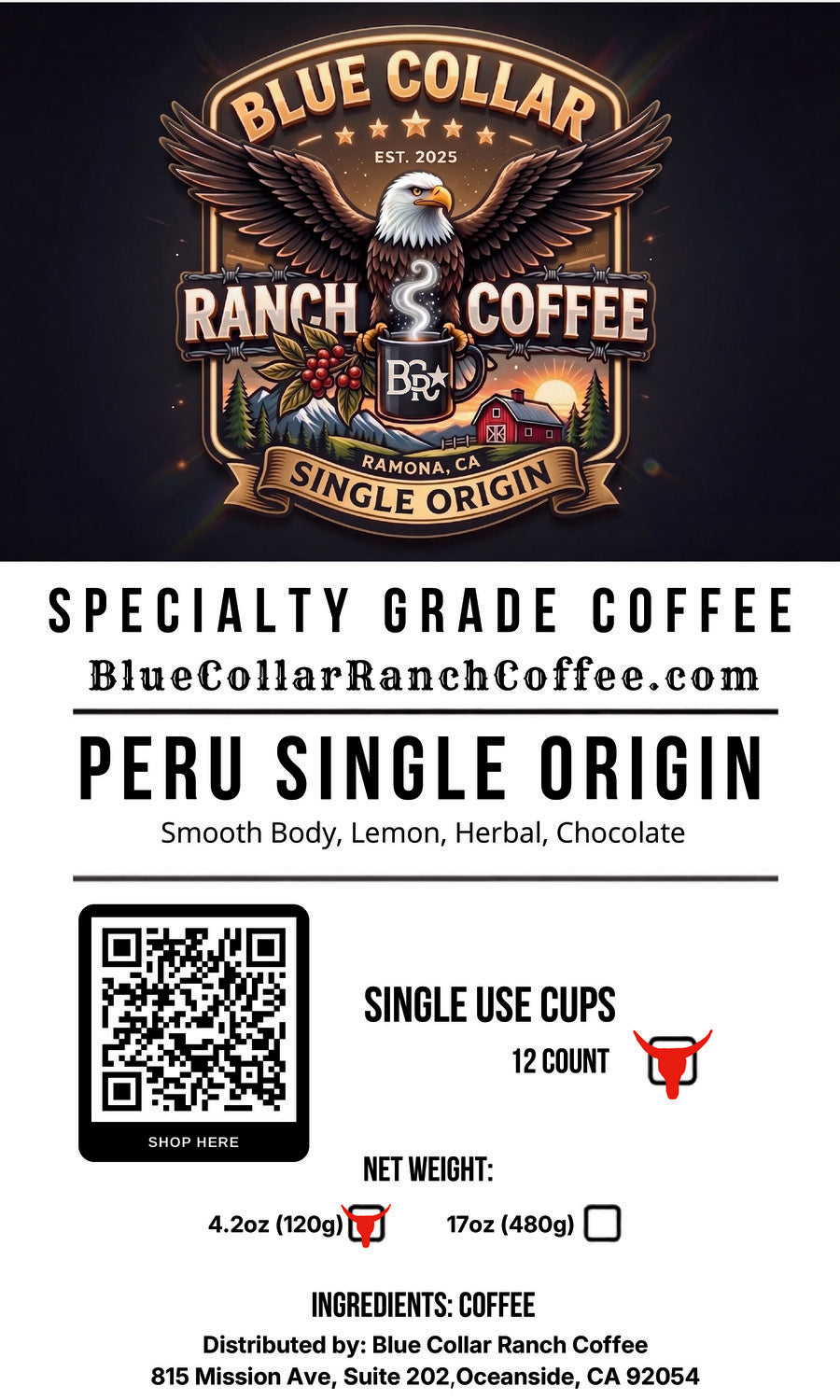 Peru Single Origin (Single Use Cups)