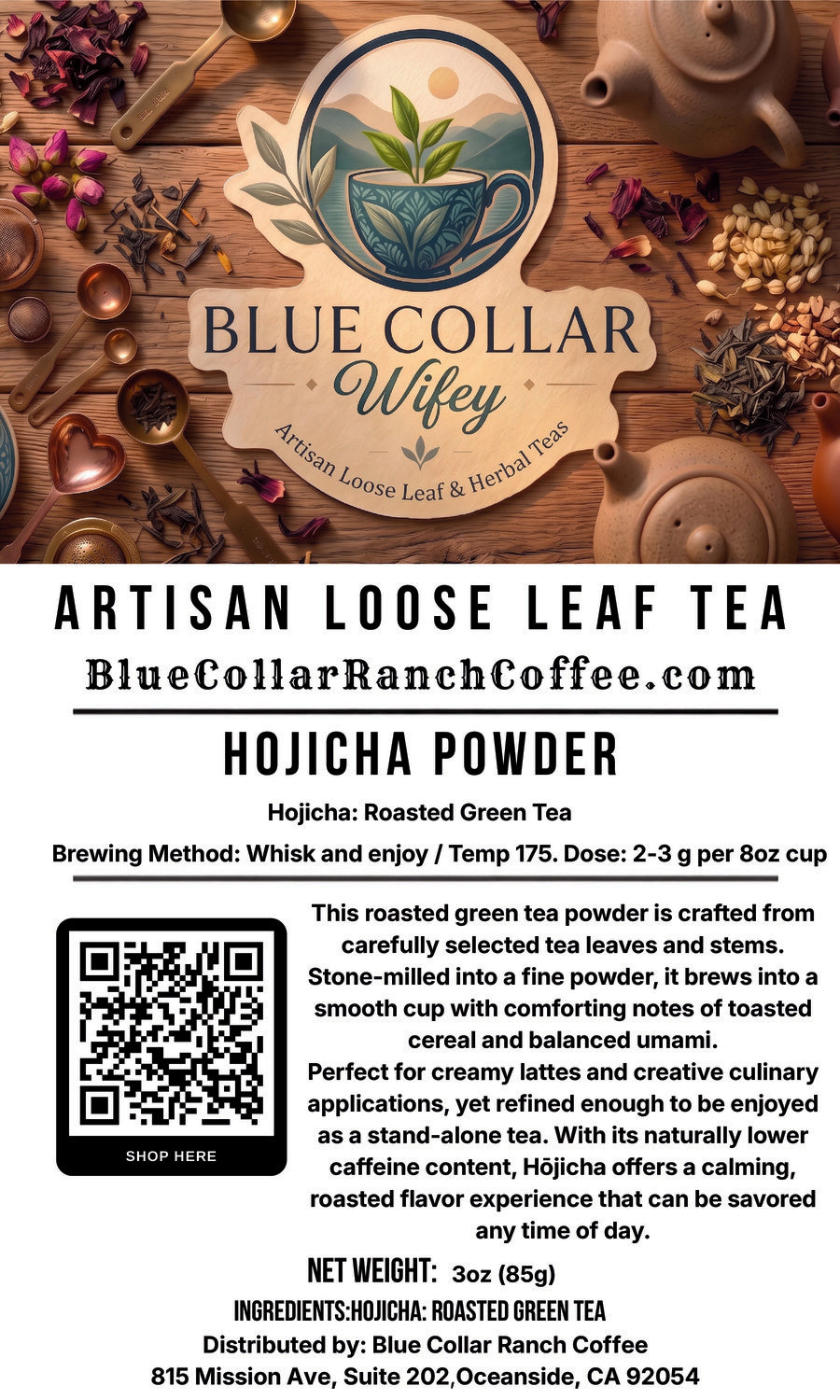 Hōjicha Powder – Roasted Green Tea