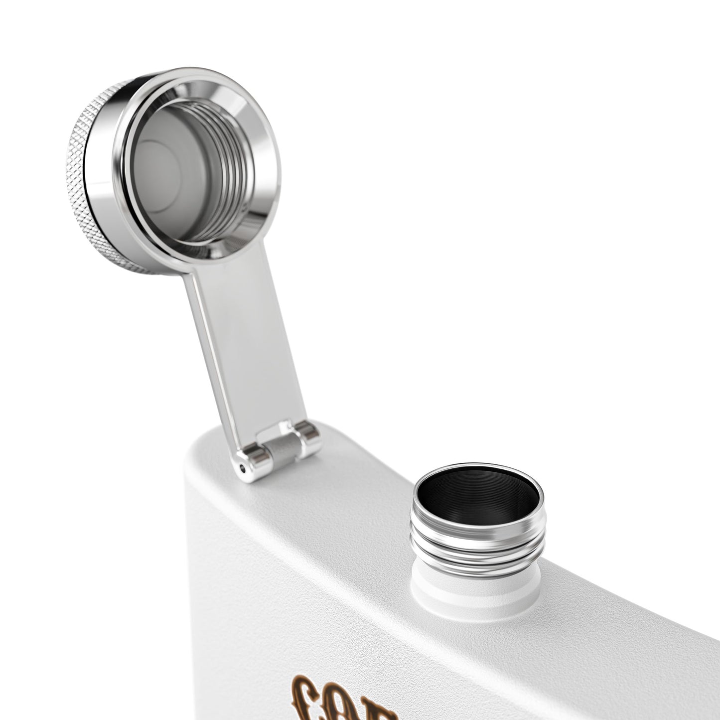 BCR Coffee Stainless Steel Flask, 6oz