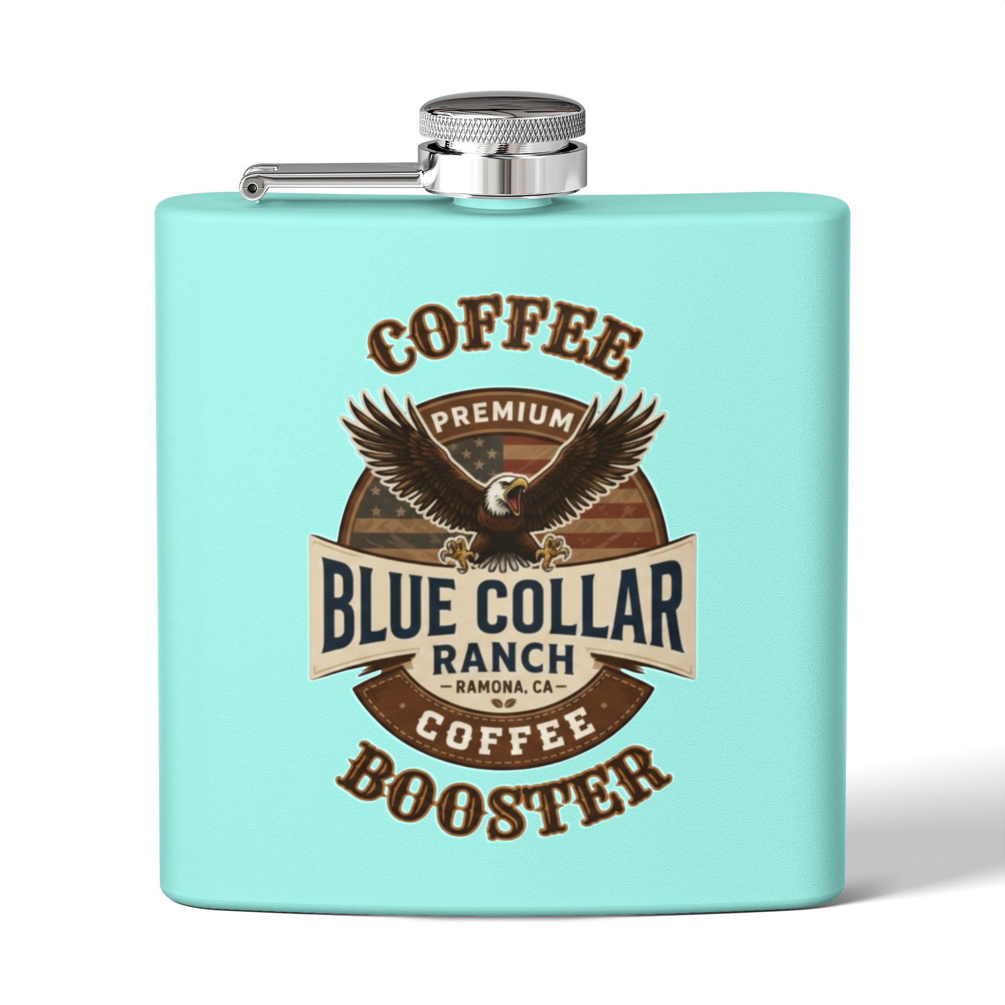 BCR Coffee Stainless Steel Flask, 6oz