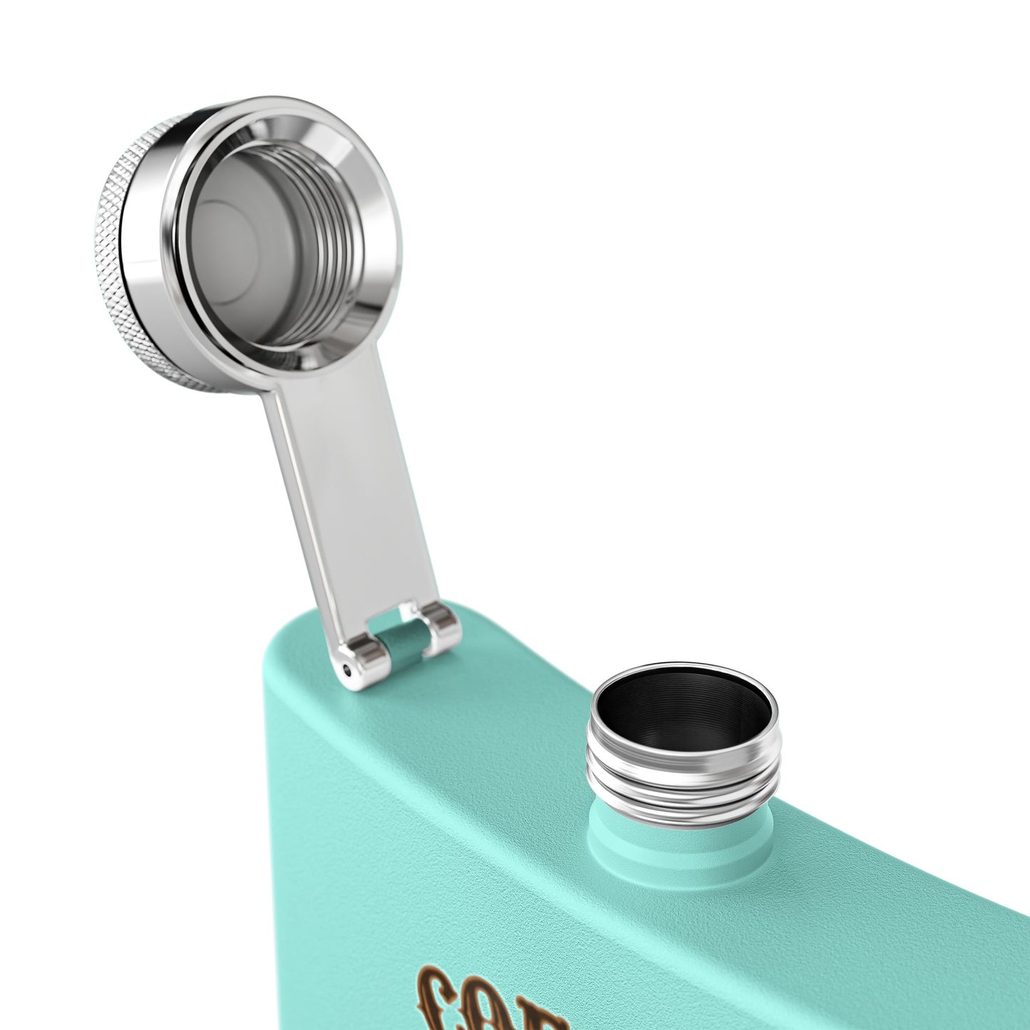 BCR Coffee Stainless Steel Flask, 6oz