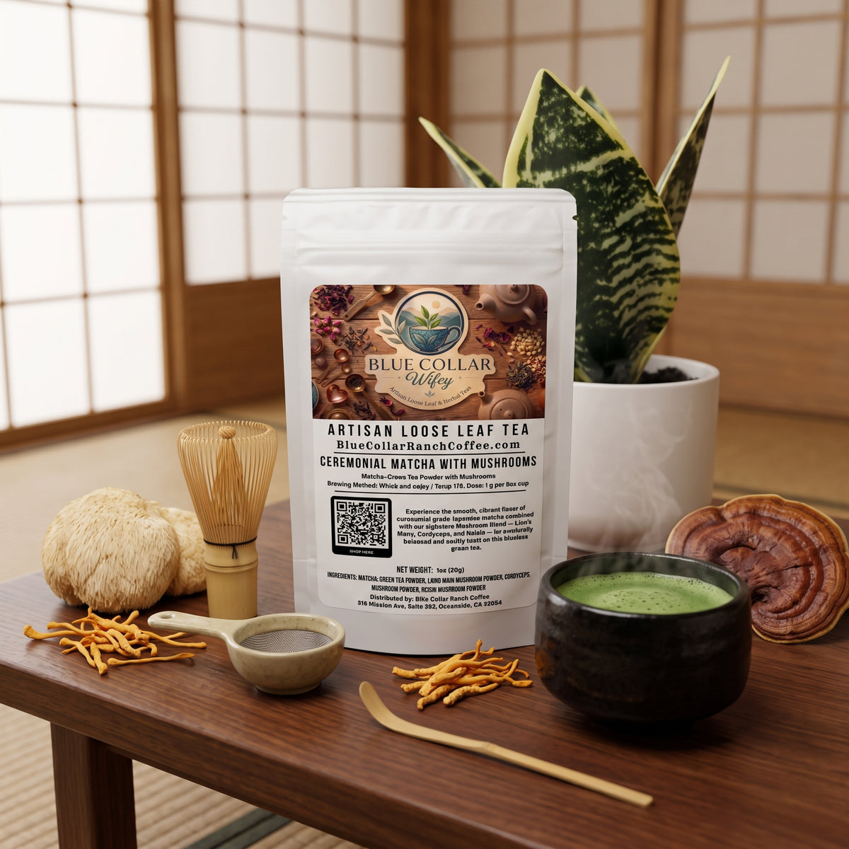 Ceremonial Matcha With Mushrooms