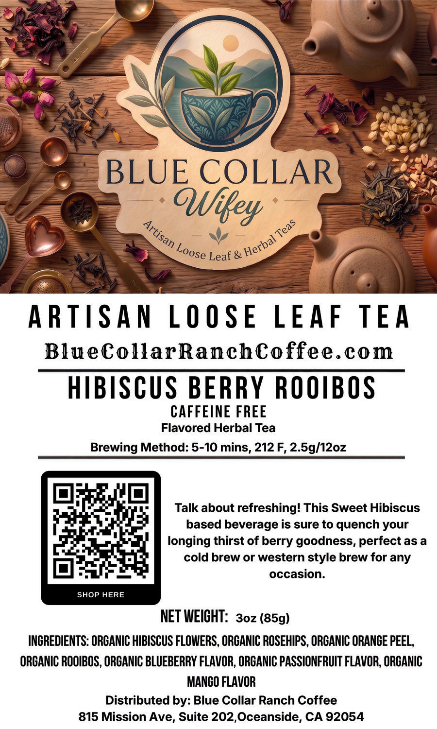 Hibiscus Berry Tea (Caffeine Free)