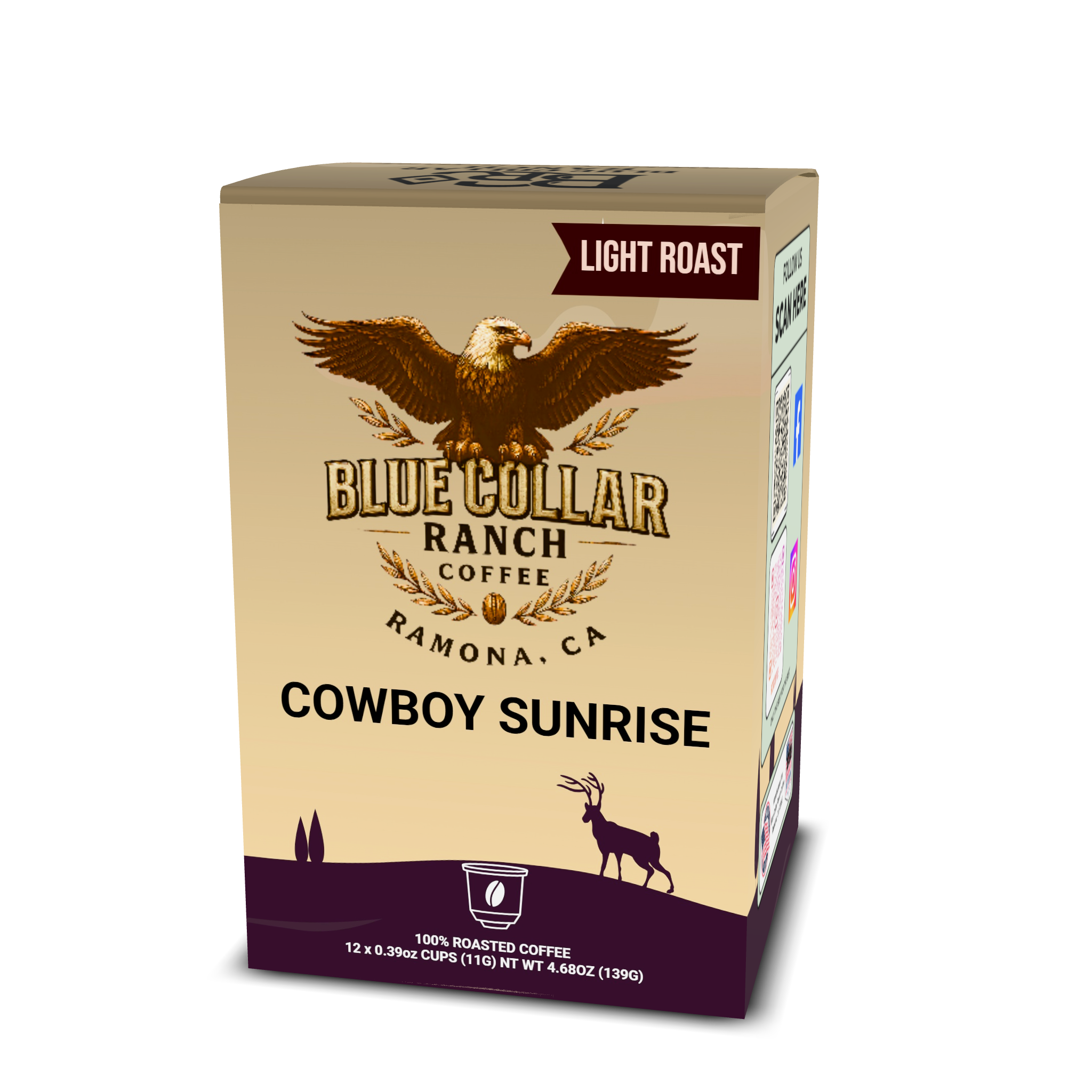 Cowboy Sunrise Coffee Pods (12-count, K-Cup compatible)
